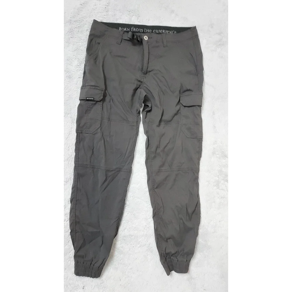 Prana Pants Mens 32x30 Zion Cargo Jogger Hiking Gray Outdoor Hiking Climbing
